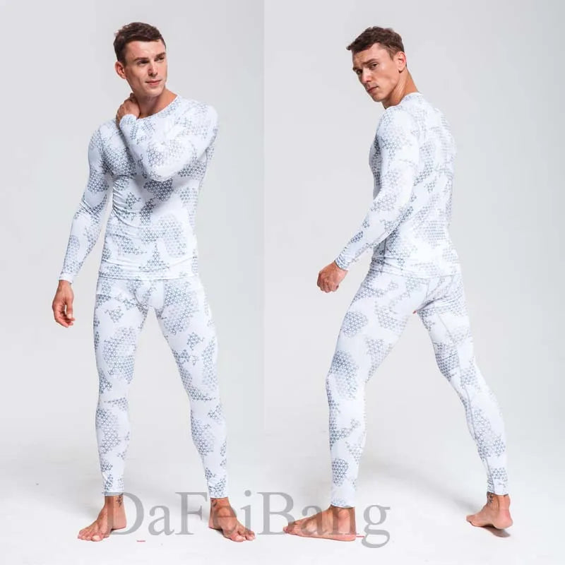 Quick Dry Camouflage Men's Running Set - Compression Sports Suit with Skinny Tights & Rashguard for Gym, Fitness & Outdoor Activities | Moisture-Wicking Workout Clothes for Jogging, Training & Sports 2025