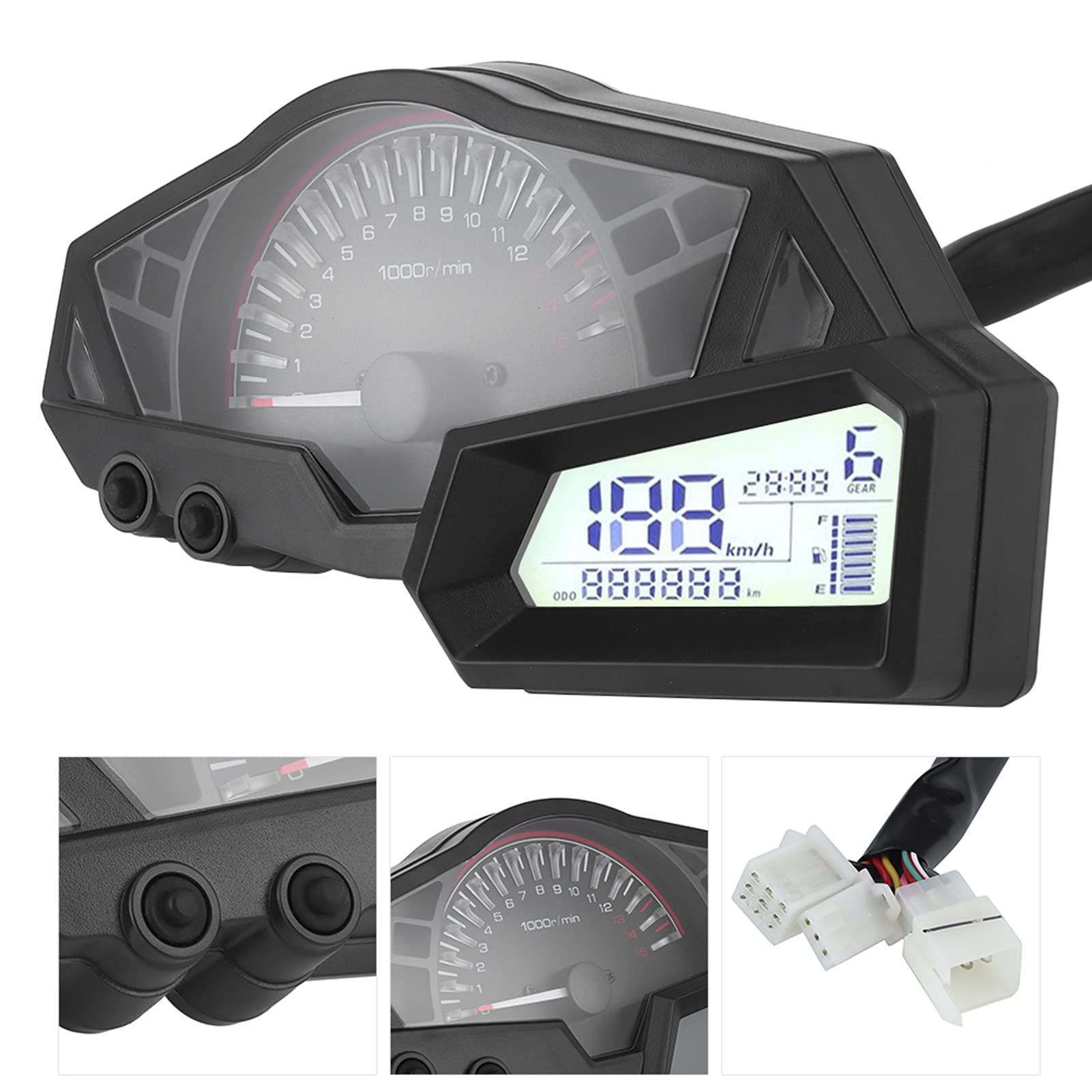 Kawasaki Ninja 300 LCD Speedometer - 15000RPM Tachometer & Fuel Gauge for Motorcycle Racing