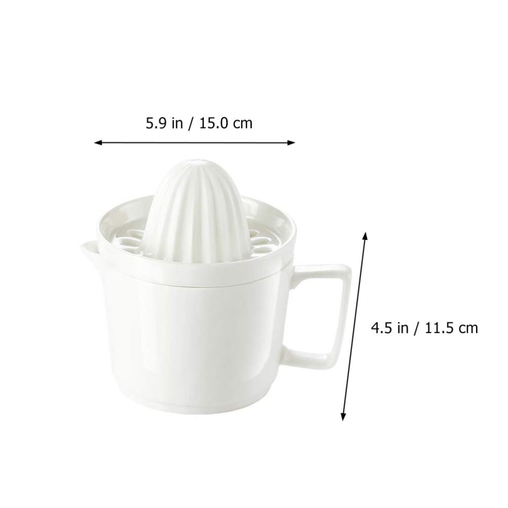 Cabilock Ceramic Lemon Juicer - Manual Citrus Press for Orange, Lemon & Lime - Durable Kitchen Juicer Squeezer for Home, Bar & Party Use - White