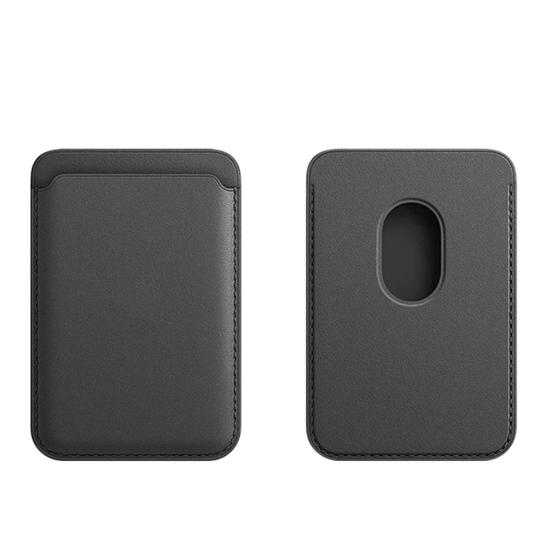 MagIT Magnetic Faux Leather Wallet for iPhone 14/13/12 Series - Slim RFID Blocking Card Holder with MagSafe Compatibility - Perfect for Everyday Use, Travel & Contactless Payments (Black)