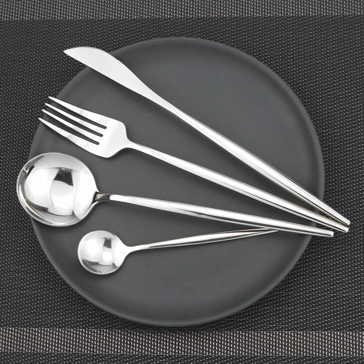 Premium Gugrida 40-Piece Stainless Steel Flatware Set - 18/10 Mirror Polished Silverware (10 Place Settings) - Durable Forks, Spoons & Knives for Everyday Dining, Dinner Parties & Family Gatherings - Elegant Cutlery Set for Restaurants, Weddings & Home Use