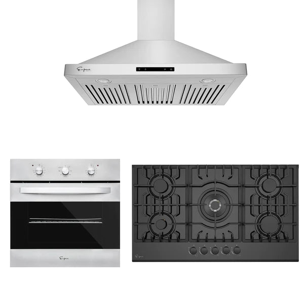 Empava 3-Piece Stainless Steel Kitchen Appliance Set - 24