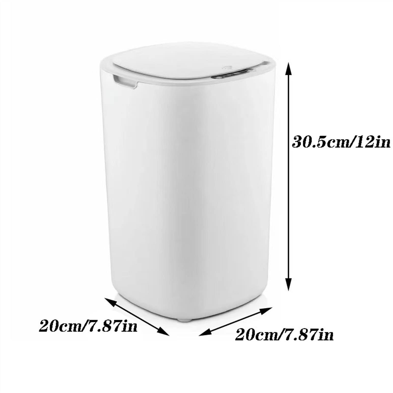 12L Smart Automatic Sensor Trash Can - White, Hands-Free Motion Activated Garbage Bin for Kitchen, Bathroom, Office & Home Use