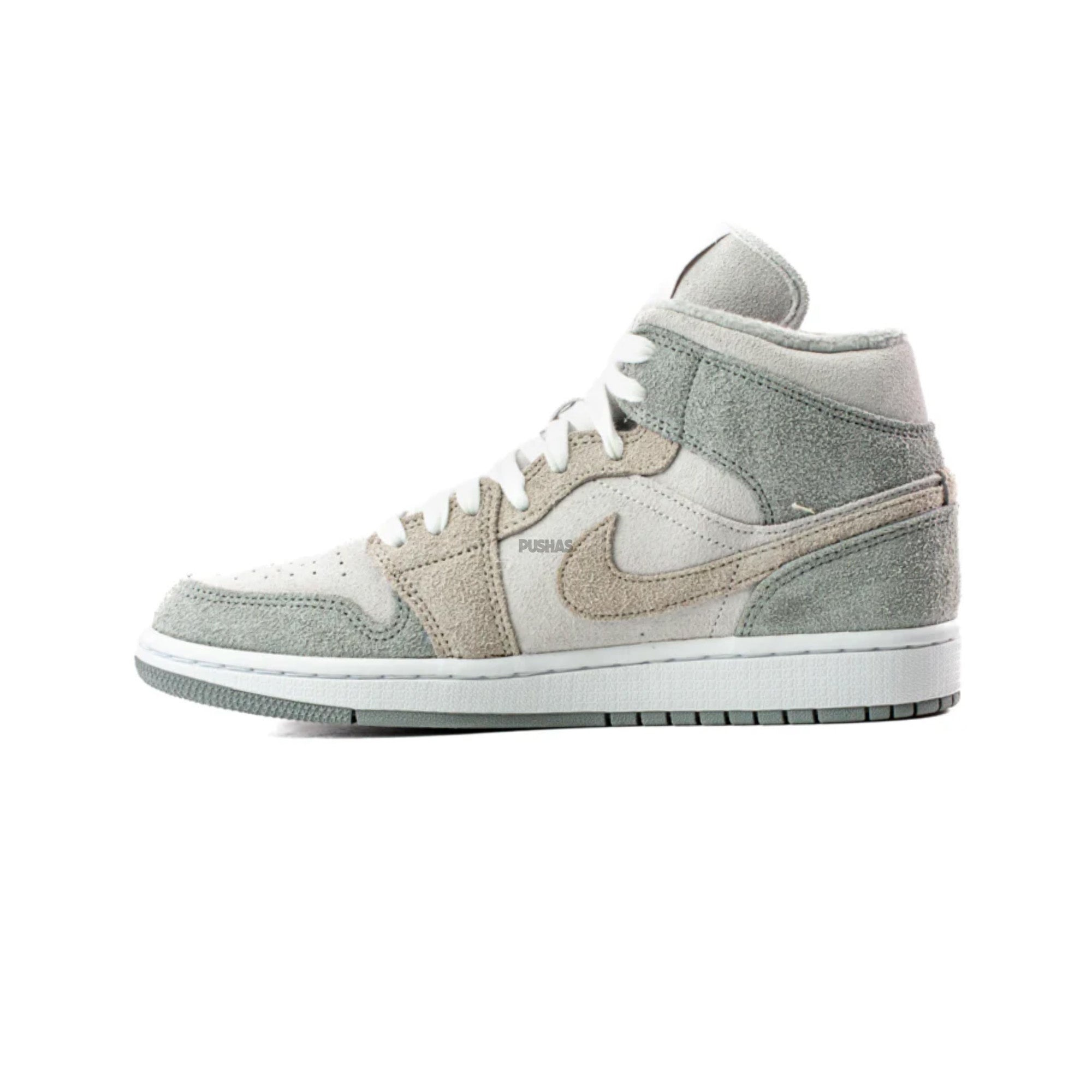Air Jordan 1 Mid SE 'Particle Grey' Women's Basketball Shoes (2021) - Perfect for Streetwear, Casual Outfits & Sneaker Collectors