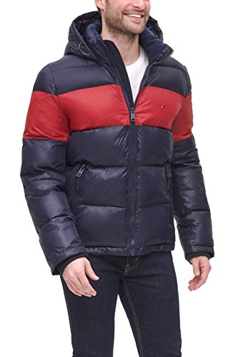 Navy/Red Colorblock
