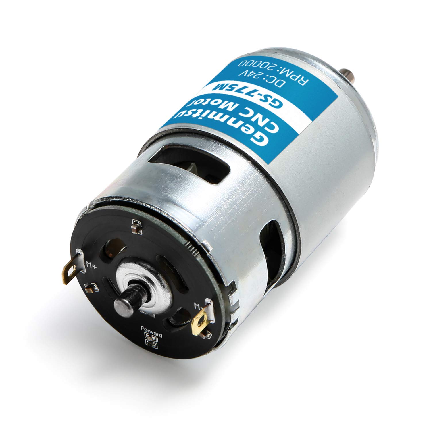 GS-775M 24V DC High Speed Motor 20000RPM - Double Ball Bearing, Low Noise, High Power 775 Motor for DIY Power Tools - Perfect for CNC Machines, 3D Printers, and Robotics Projects