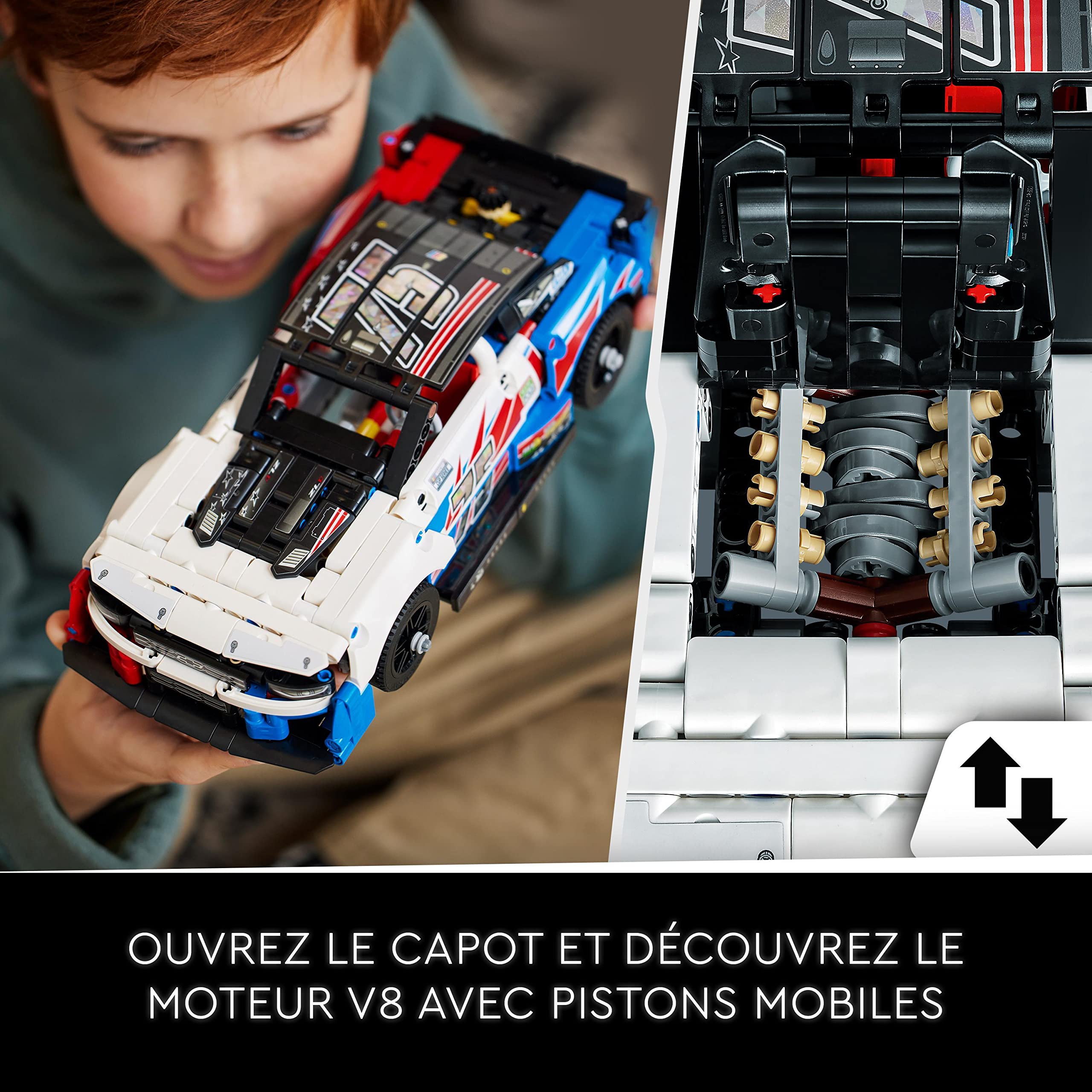 LEGO 42153 Technic Chevrolet Camaro ZL1 NASCAR Next Gen Model Car Building Kit - Race Car Toy, Sports Car Construction Set for Kids & Adults - Perfect for Collectors, Birthday Gifts & STEM Learning