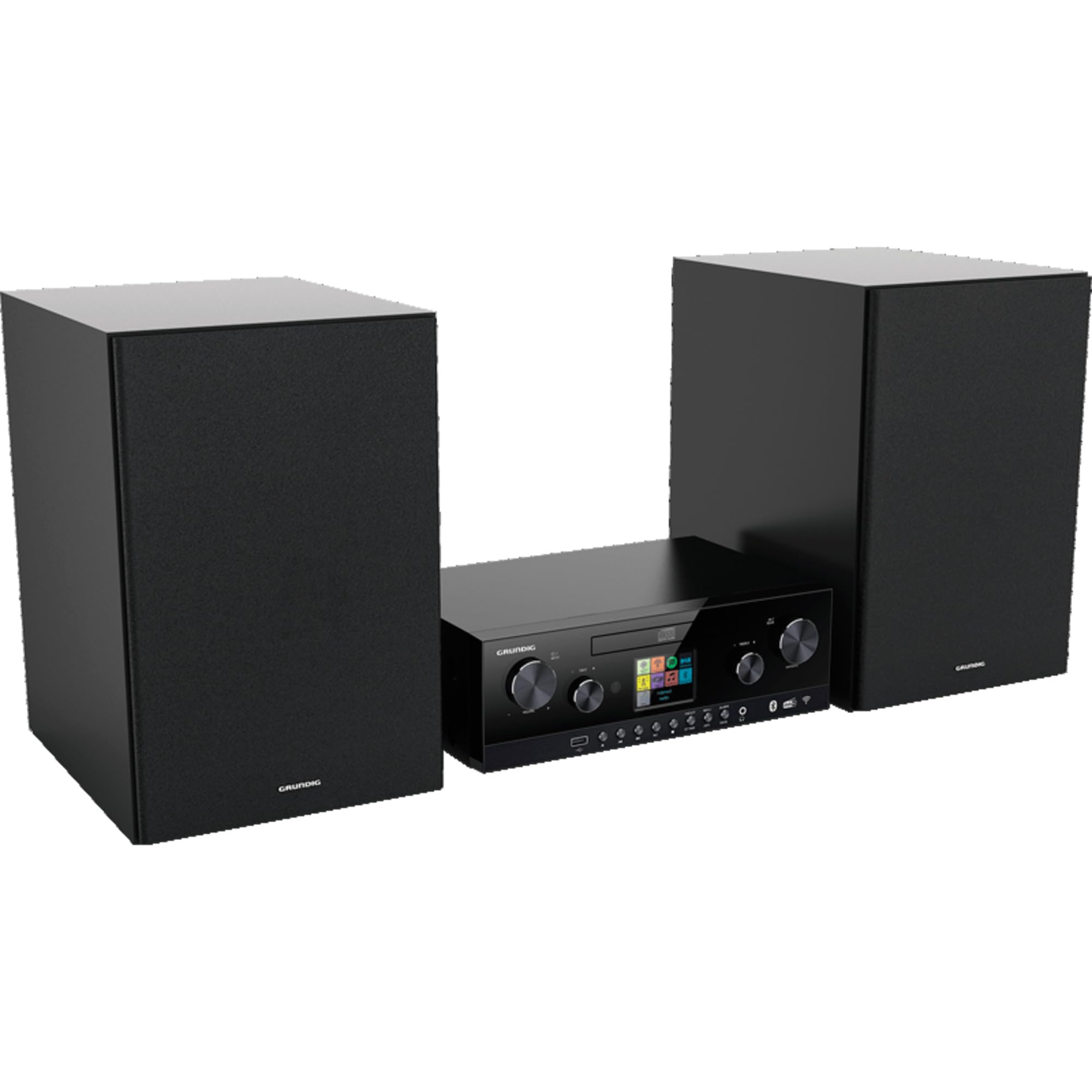 Grundig GHF1030 CMS 5000 BT DAB+ HiFi Stereo System - 100W Power, Bluetooth, Digital Radio, USB, MP3 Playback - Perfect for Home Audio & Party Music (Black)