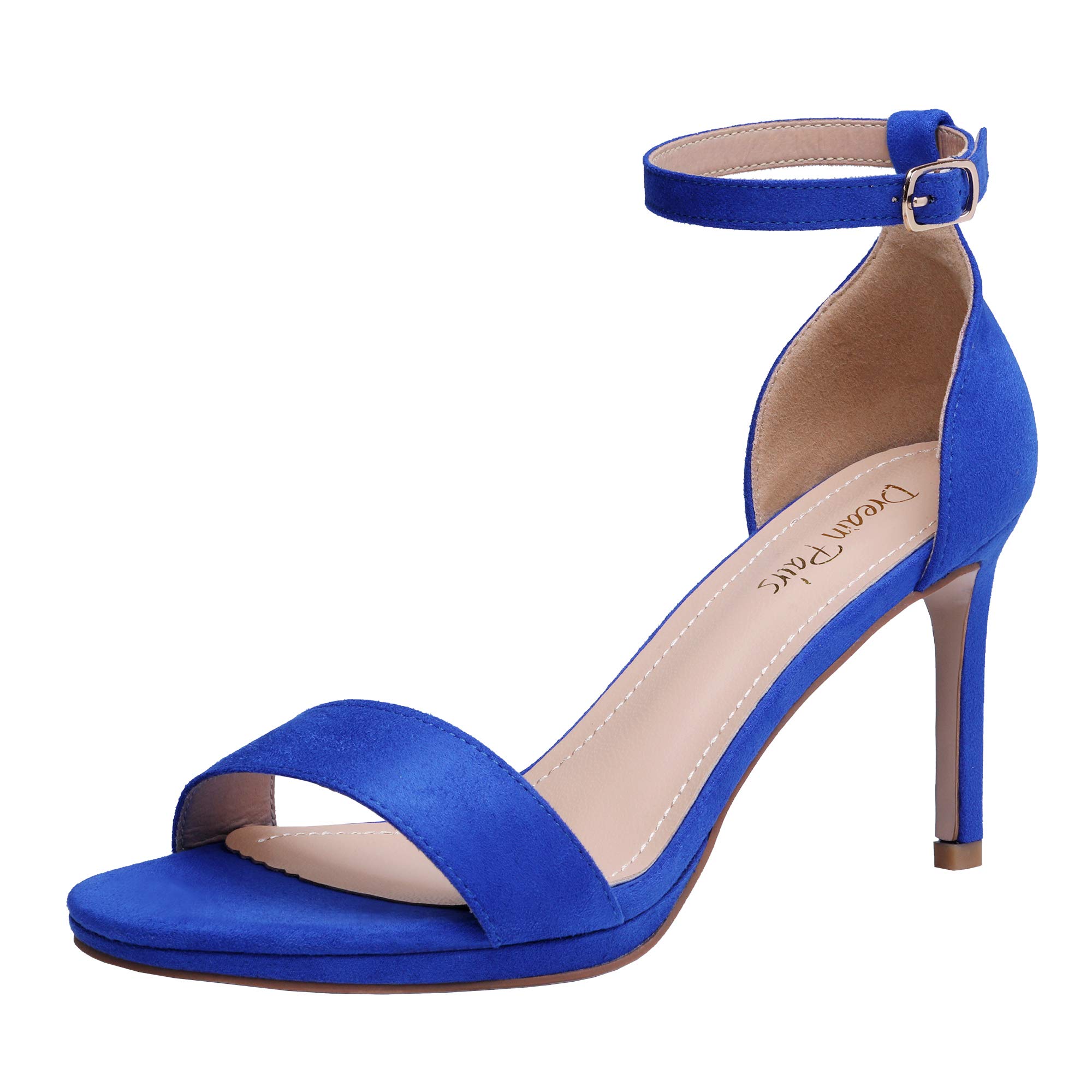 DREAM PAIRS Women's High Heel Sandals - 4 Inch Stiletto Pumps with Ankle Strap, Sexy Dress Shoes for Party, Wedding & Evening Events
