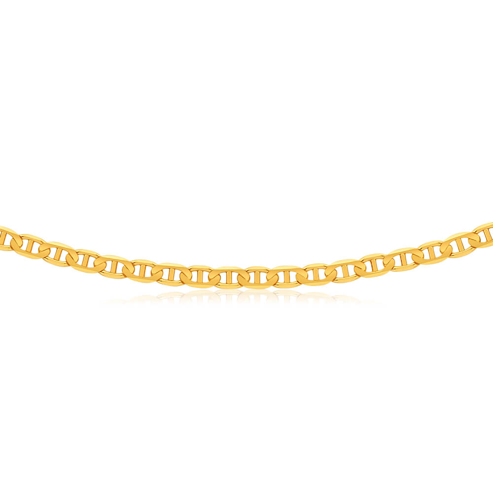 9ct Yellow Solid Gold 55cm Anchor Chain Necklace for Women - Elegant Layering Piece for Everyday Wear & Special Occasions