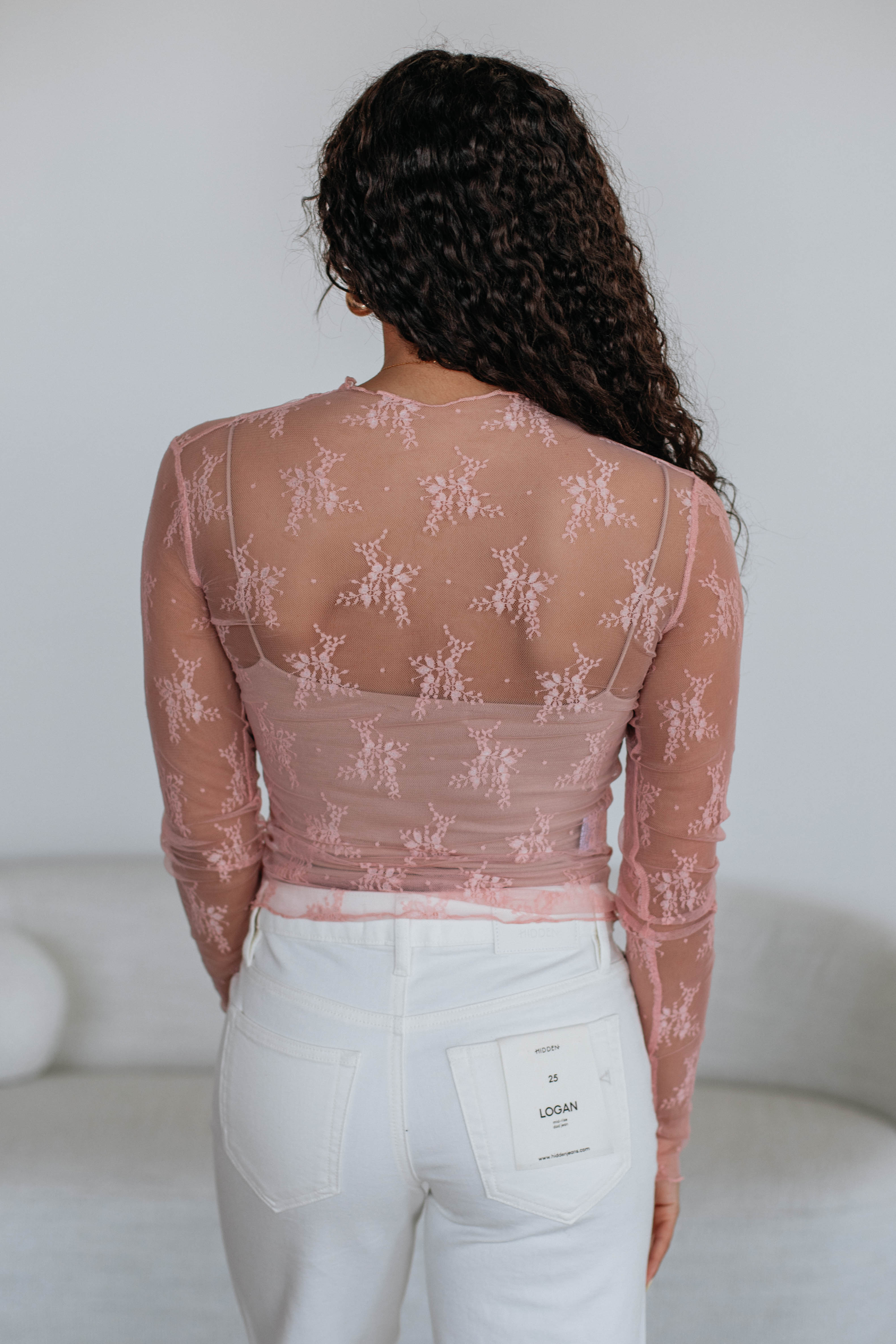 Elegant Asa Lace Blush Top for Women - Perfect for Date Night, Parties & Special Occasions