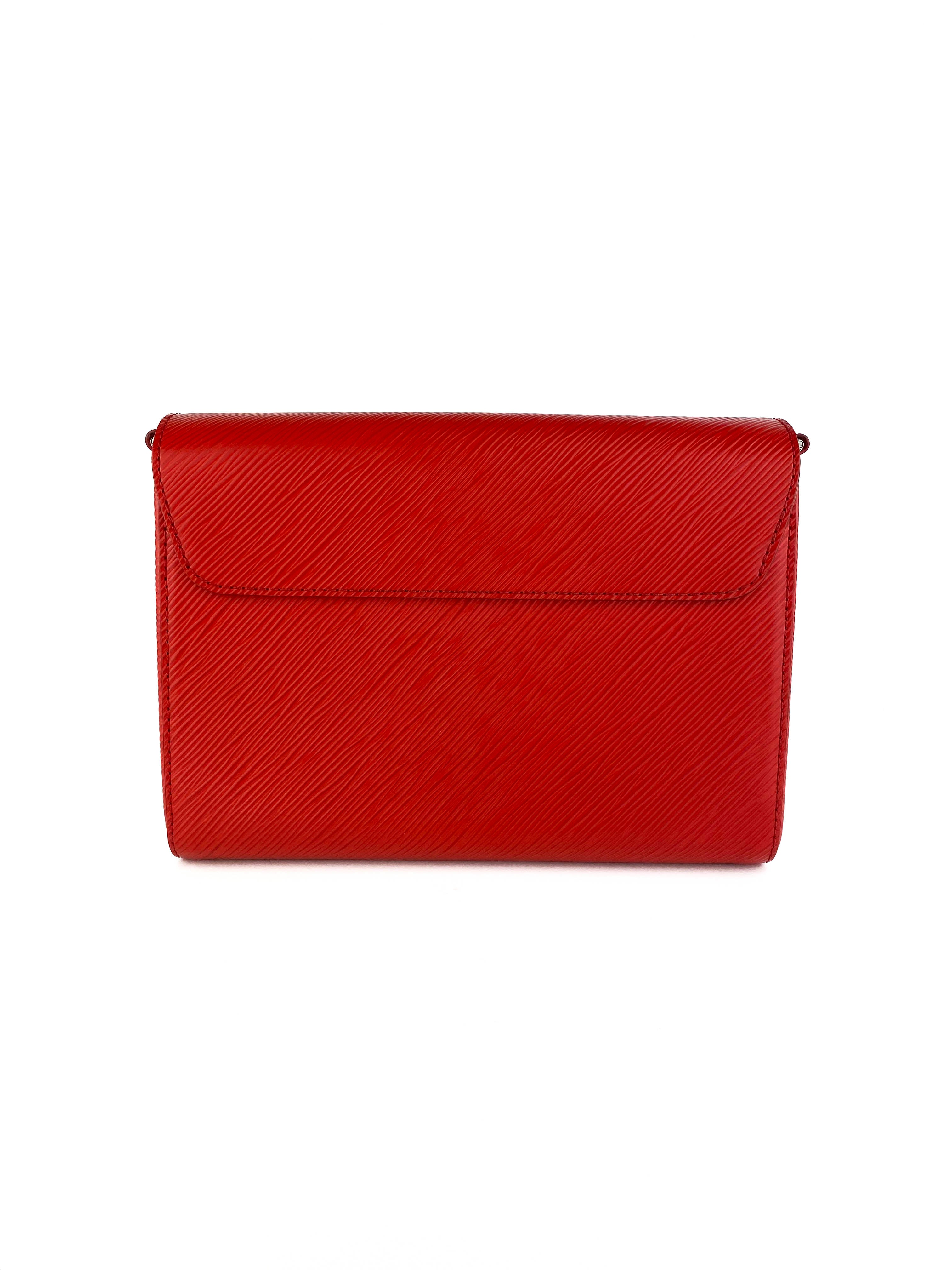 Authentic Louis Vuitton Epi Leather Twist MM Handbag in Red - Luxury Crossbody Bag for Women, Perfect for Work, Travel & Evening Events