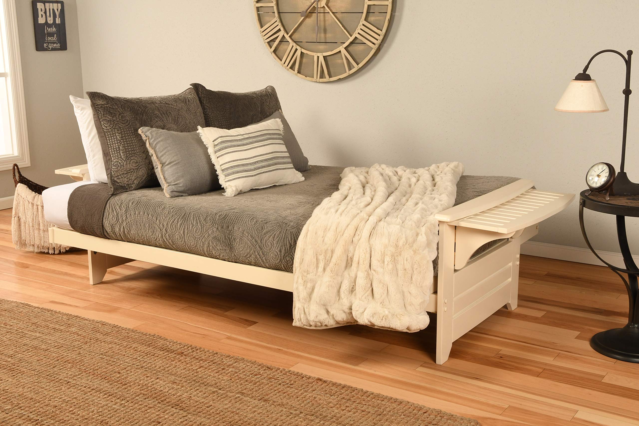 Kodiak Phoenix Full Size Futon Frame with Storage Drawers for Small Spaces