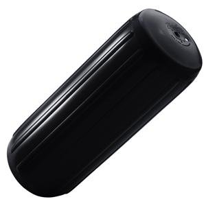 Polyform HTM-2 Hole Through Middle Fender 8x20 Black - Heavy Duty Marine Boat Bumper for Dock Protection & Watercraft Safety