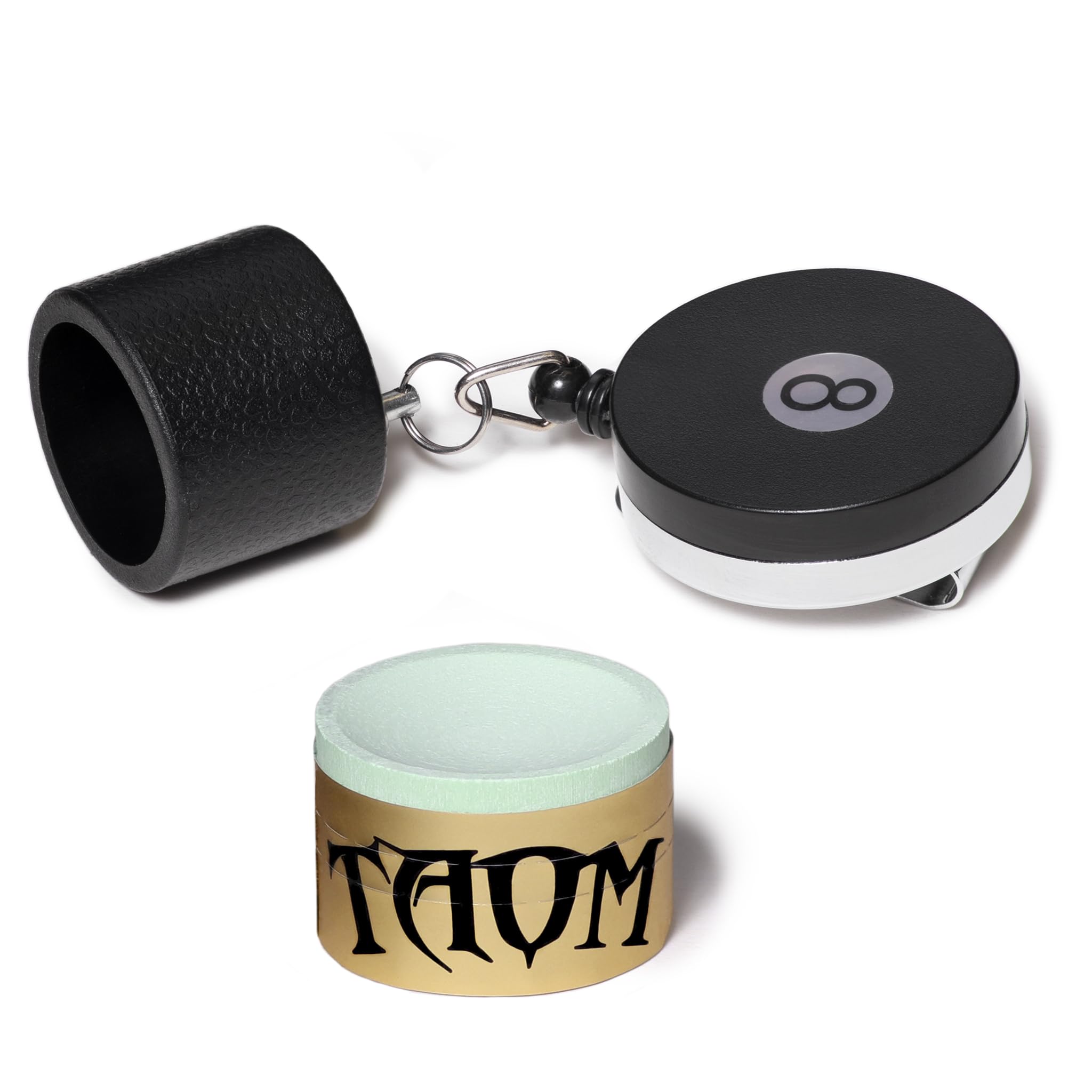 Premium Taom Soft Billiard Pool Cue Chalk - Green Retractable Chalk Holder for Professional & Home Pool Players | Perfect for Tournament Play & Casual Games