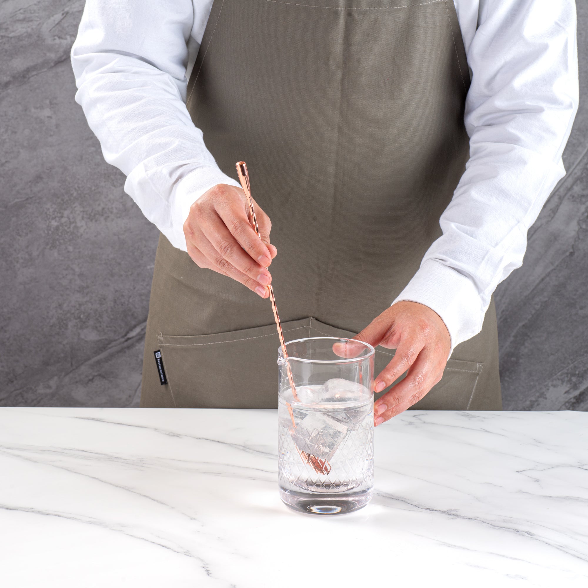 Premium 17 oz Crystal Cocktail Mixing Glass - Hand Blown Bar Lux Diamond Cut Design (3.75