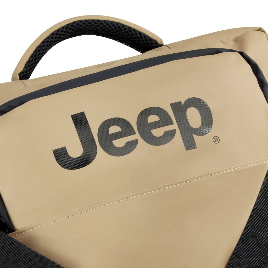 Jeep 55cm 2-Wheel All-Terrain Rolling Duffle Bag for Travel & Outdoor Adventures - Warm Sand Color | Perfect for Camping, Road Trips & Airplane Carry-On