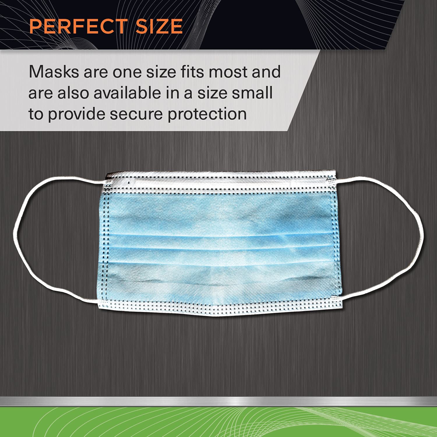 Cordova ELM100 Disposable 3-Ply Earloop Face Masks - 2000 Pack, Adjustable Nose Wire, Breathable for Daily Protection - Ideal for Office, Travel, Shopping & Public Safety