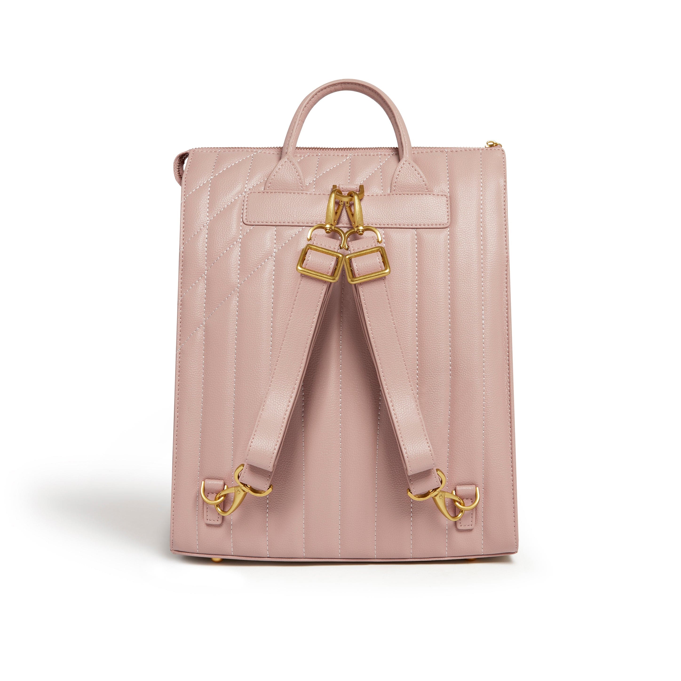 Danai Vegan Leather Backpack for Women - Stylish Pink PU Leather Laptop Backpack - Perfect for Work, Travel & School