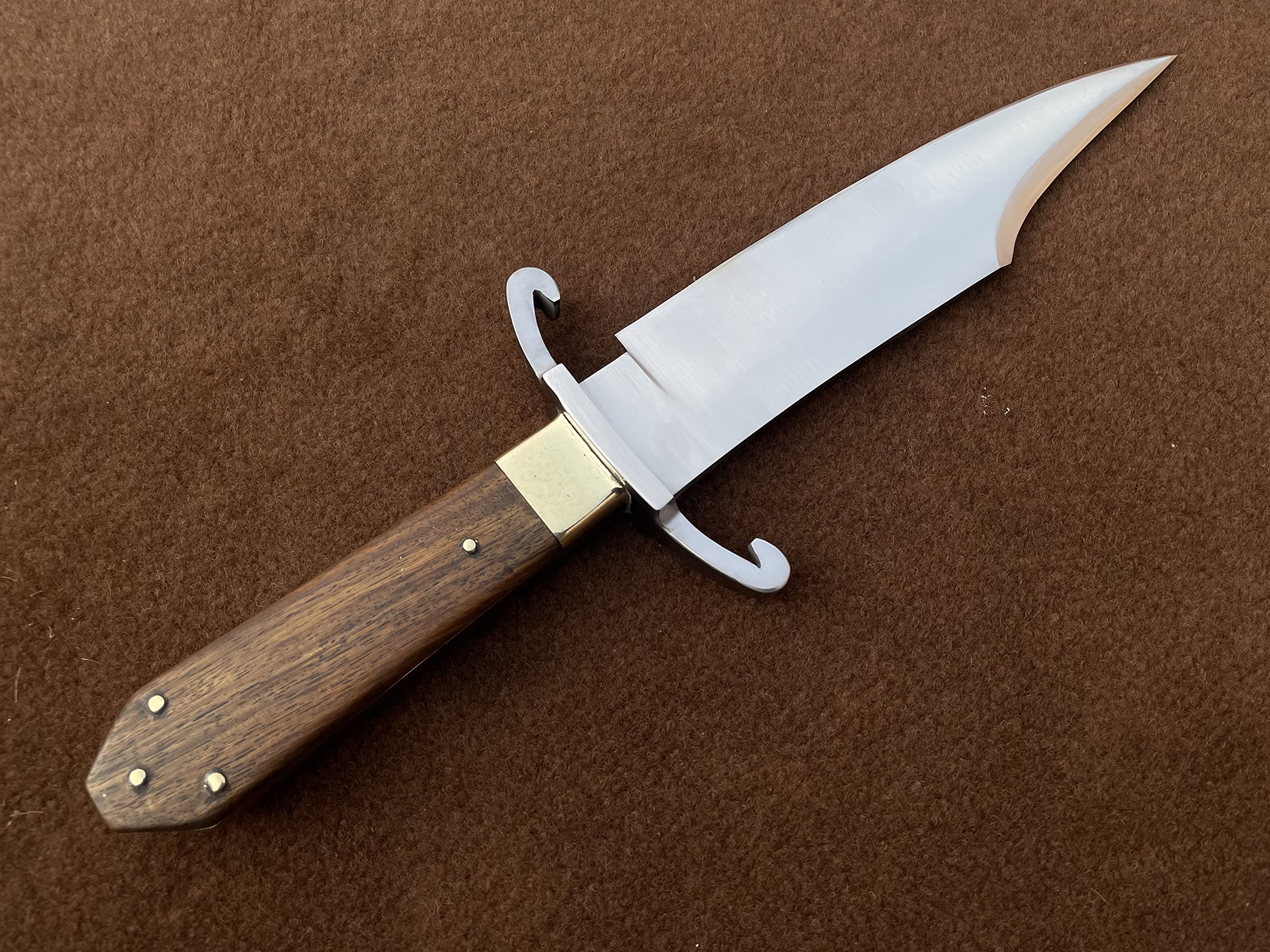 SUFI Coffin Bowie Knife - Handmade 5160 Spring Steel Hunting & Tactical Fixed Blade Knife | Historical Replica | Perfect Outdoor Survival, Camping & Birthday Gift | Durable White Blade for Collectors & Enthusiasts