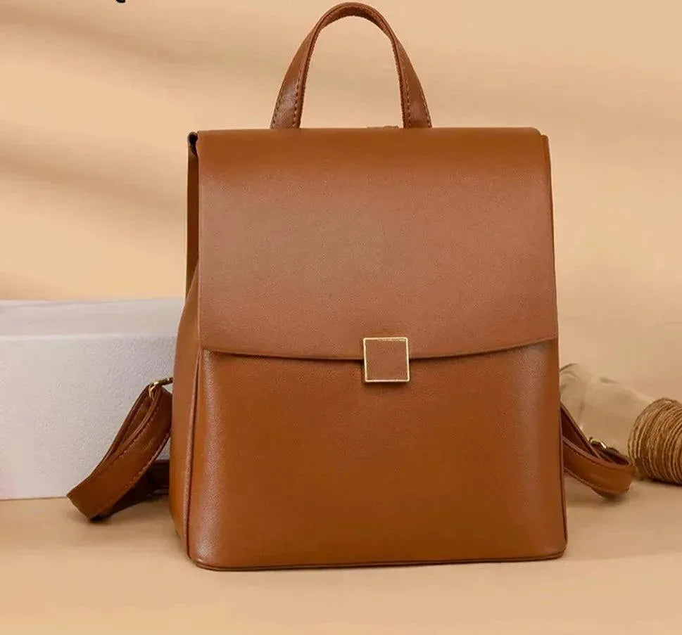 Premium Genuine Leather Women's Backpack - Stylish & Durable Designer Handbag for Work, Travel & Everyday Use