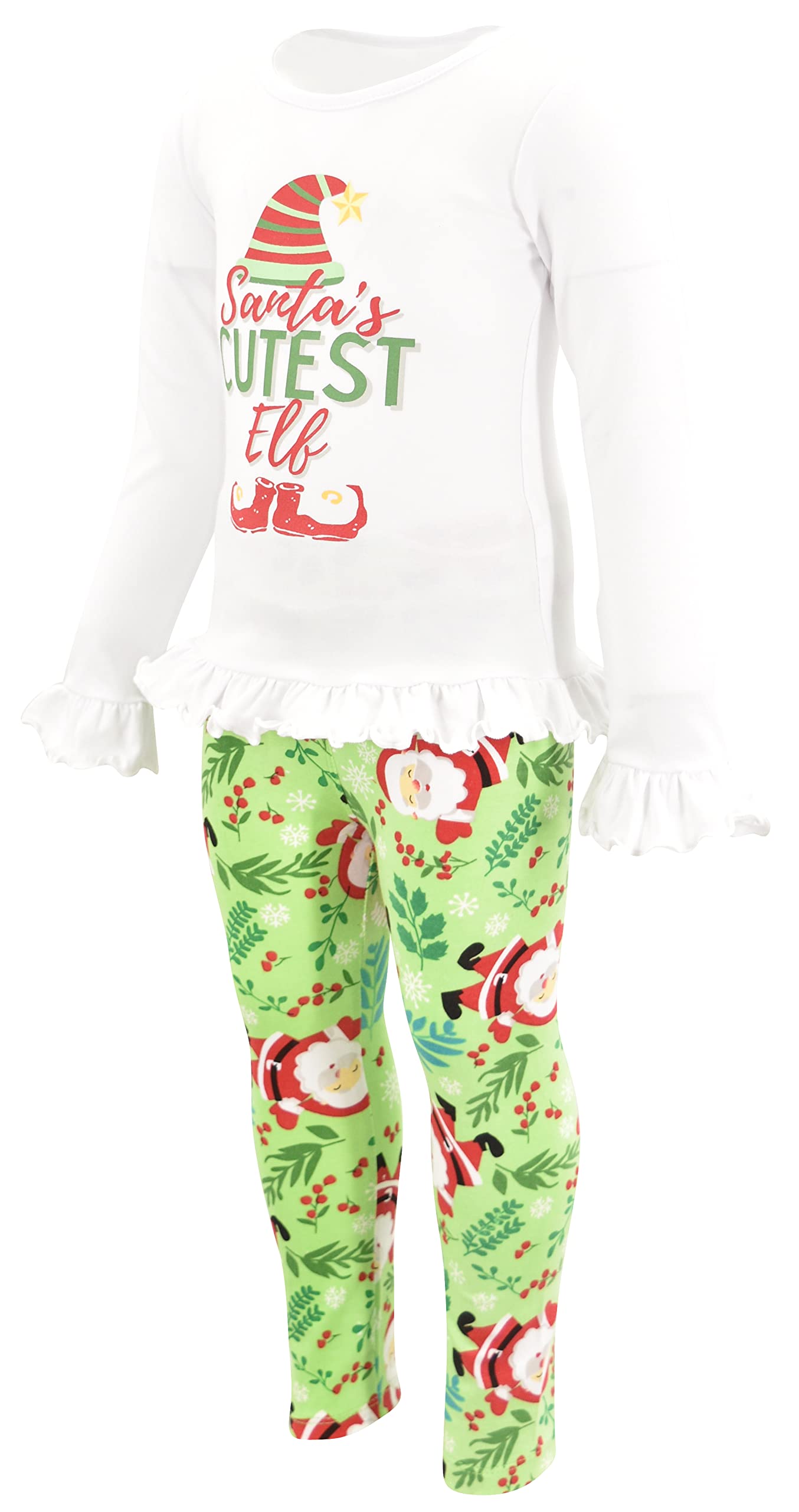Unique 2-Piece Baby Girl Outfit - Ruffle Leggings & Long Sleeve Shirt Set for Toddlers | Playtime & Photo Shoots