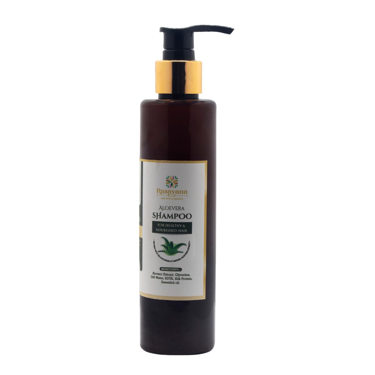 Rasayana Ayurvedic Handmade Aloe Vera Shampoo for Soft Hair & Scalp Refresh | Sulfate & Paraben Free Natural Hair Cleanser | 200ml | Daily Use for Dry, Damaged Hair & Scalp Care