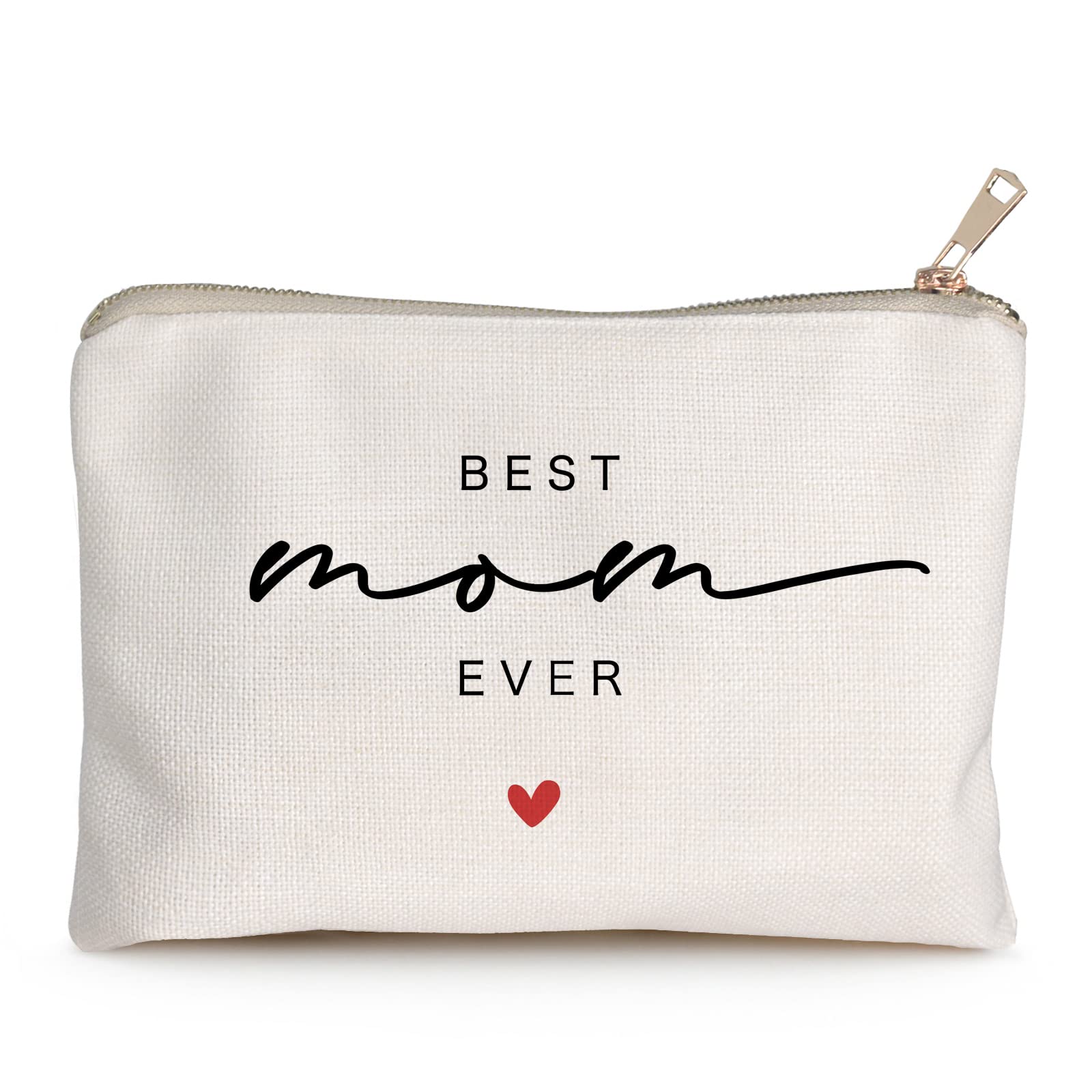 Best Mom Ever Makeup Bag - Floral Cosmetic Travel Pouch for Women | Perfect Mother's Day, Birthday Gift Idea | Great for Travel, Daily Use & Special Occasions