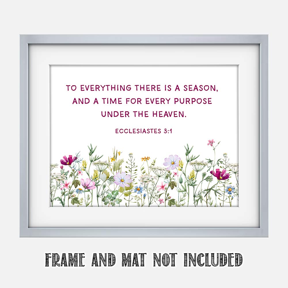 Bible Quote Wall Art - Inspirational Scripture Print for Office, Farmhouse & Living Room Decor - Motivational Christian Home Decor for Men, Bedroom & Workspace