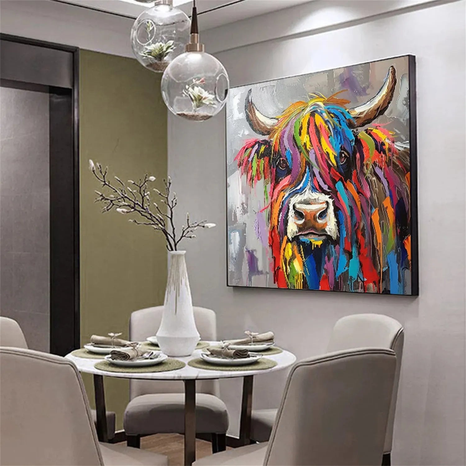 Animal Art Painting #AP090 - Handmade Canvas Wall Decor for Living Room, Bedroom & Office | Wildlife & Nature Inspired Artwork