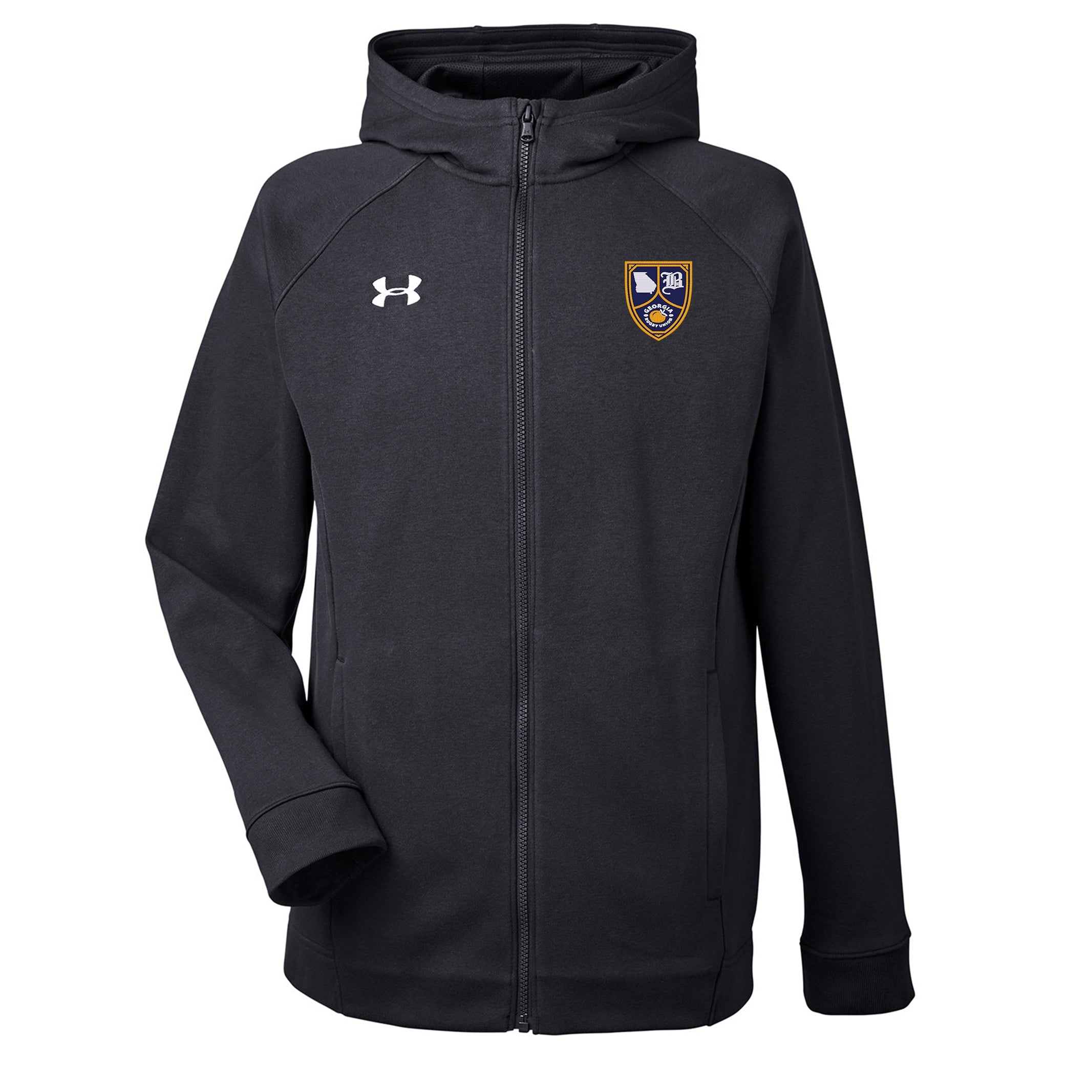Georgia Rugby Union Hustle Zip Hoodie - Men's & Women's Pullover Jacket for Sports & Casual Wear - Perfect for Rugby Games, Training, and Outdoor Activities