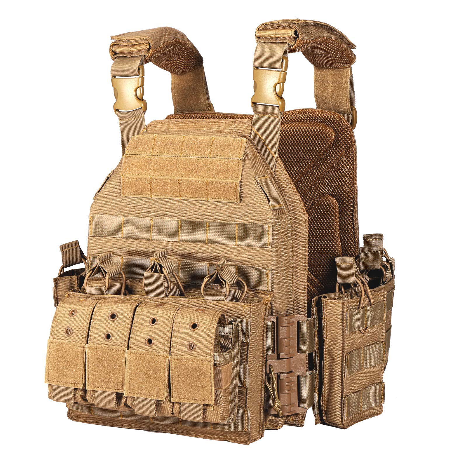 Tactical Military Vest for Airsoft - Adjustable Quick Release Combat Vest for Adults - Perfect for Airsoft Games, Outdoor Adventures & Tactical Training