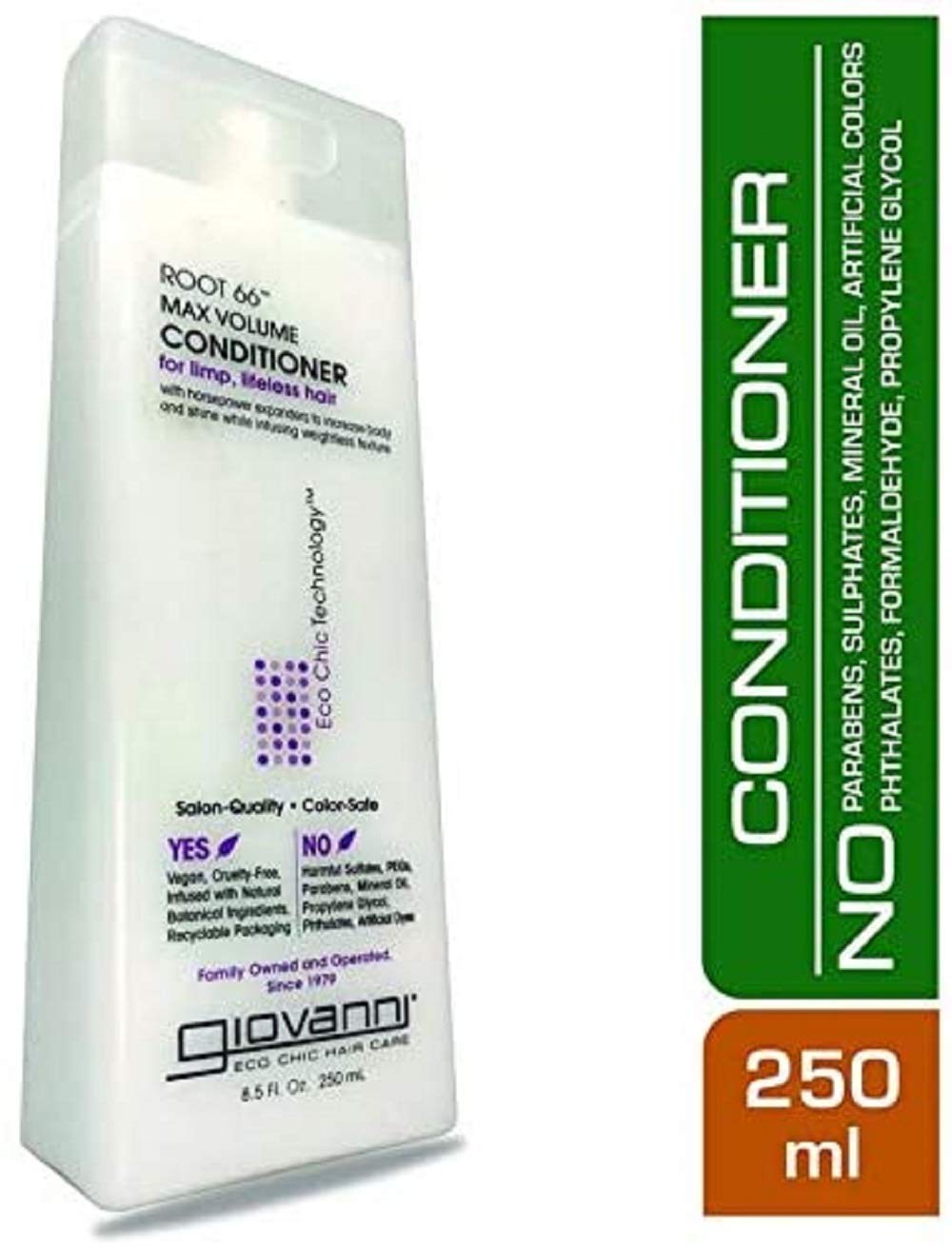 Giovanni Root 66 Energizing Scalp & Hair Conditioner - 8.5 oz for Dry, Damaged Hair - Natural & Organic Formula for Hydration & Volume - Perfect for Daily Use & Salon-Quality Results at Home