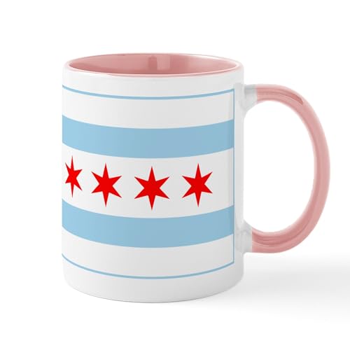 White/Pink Inside - City Of Chicago Flag