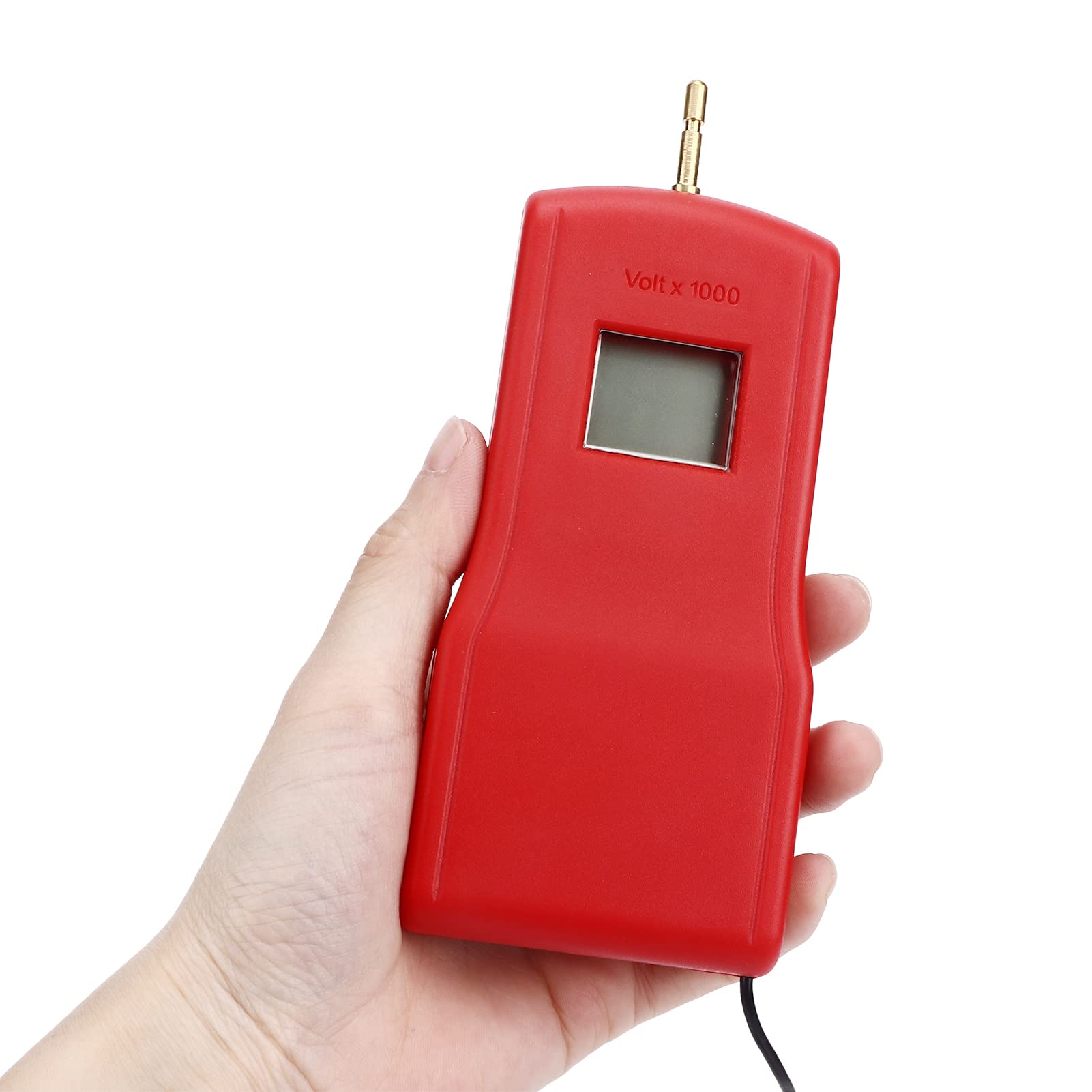 15KV Digital Electric Fence Voltmeter - High Precision Voltage Tester for Farm Security & Livestock Protection | Durable Red Fence Monitor for Pastures, Gardens & Agricultural Use