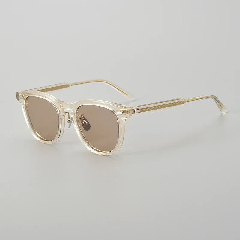 Black Unisex Square Polarized Sunglasses - Full Rim Acetate Frame UV Protection for Men & Women - Perfect for Driving, Beach, and Outdoor Activities