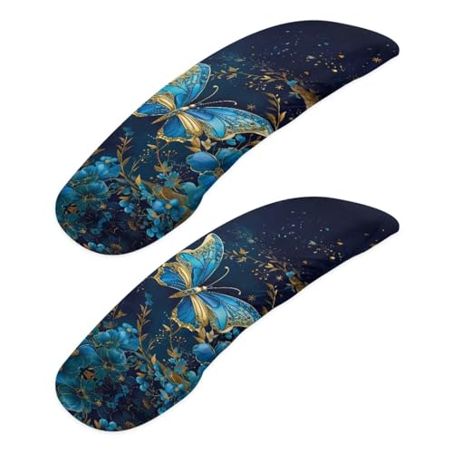 Aesthetic Blue Floral Butterfly