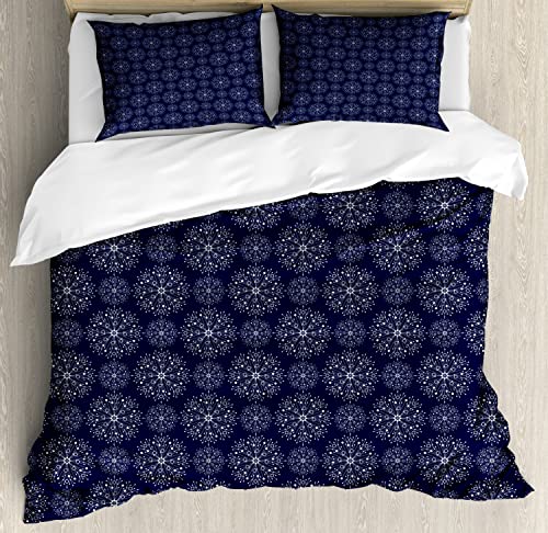 Dark Indigo and White
