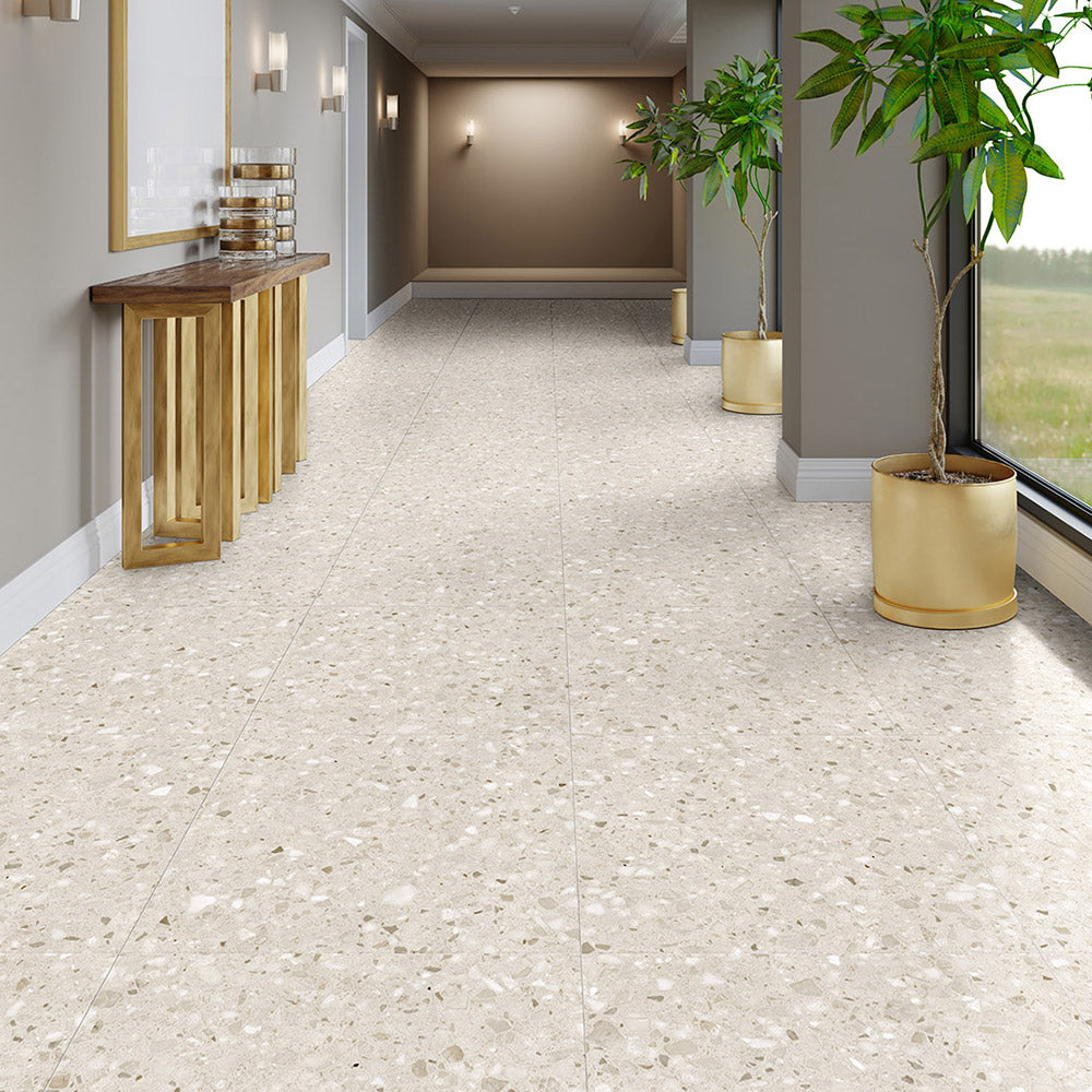Modena Beige 300x600mm Matte Terrazzo Porcelain Tile - Premium Flooring & Wall Tiles for Bathroom, Kitchen & Living Room Decoration