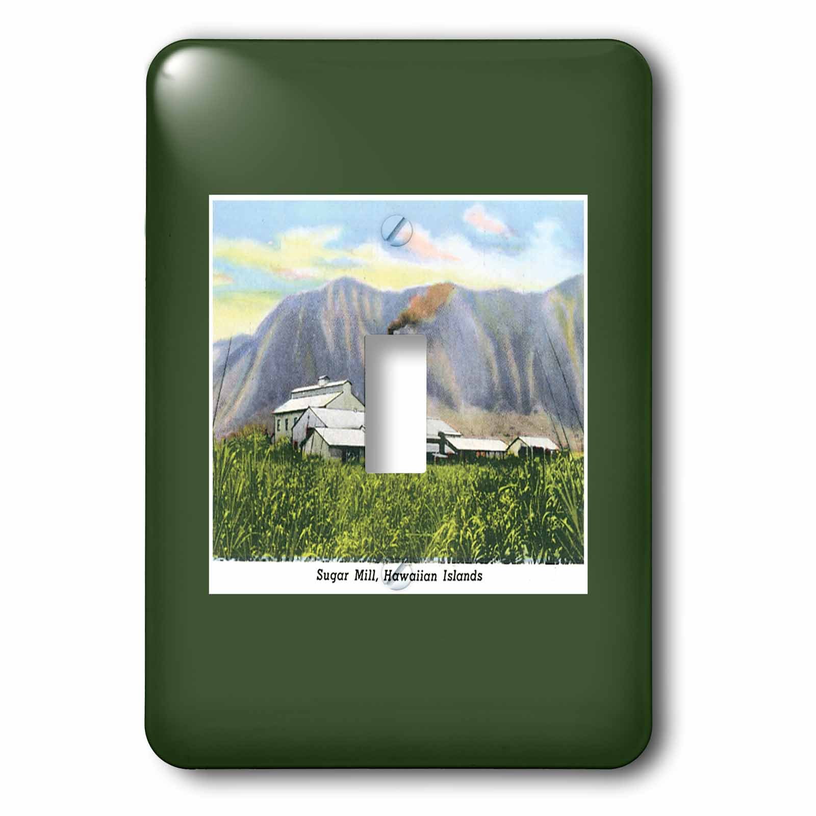 3D Printed Sugar Mill Hawaiian Islands with Mountains Light Switch Cover - Tropical Home Decor for Kitchen, Bathroom & Bedroom