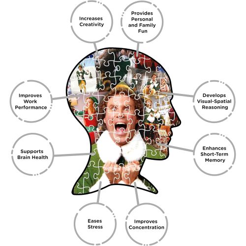 Aquarius Elf Movie Collage Christmas Jigsaw Puzzle 1000 Pieces - Holiday Family Fun & Festive Home Decor for Adults