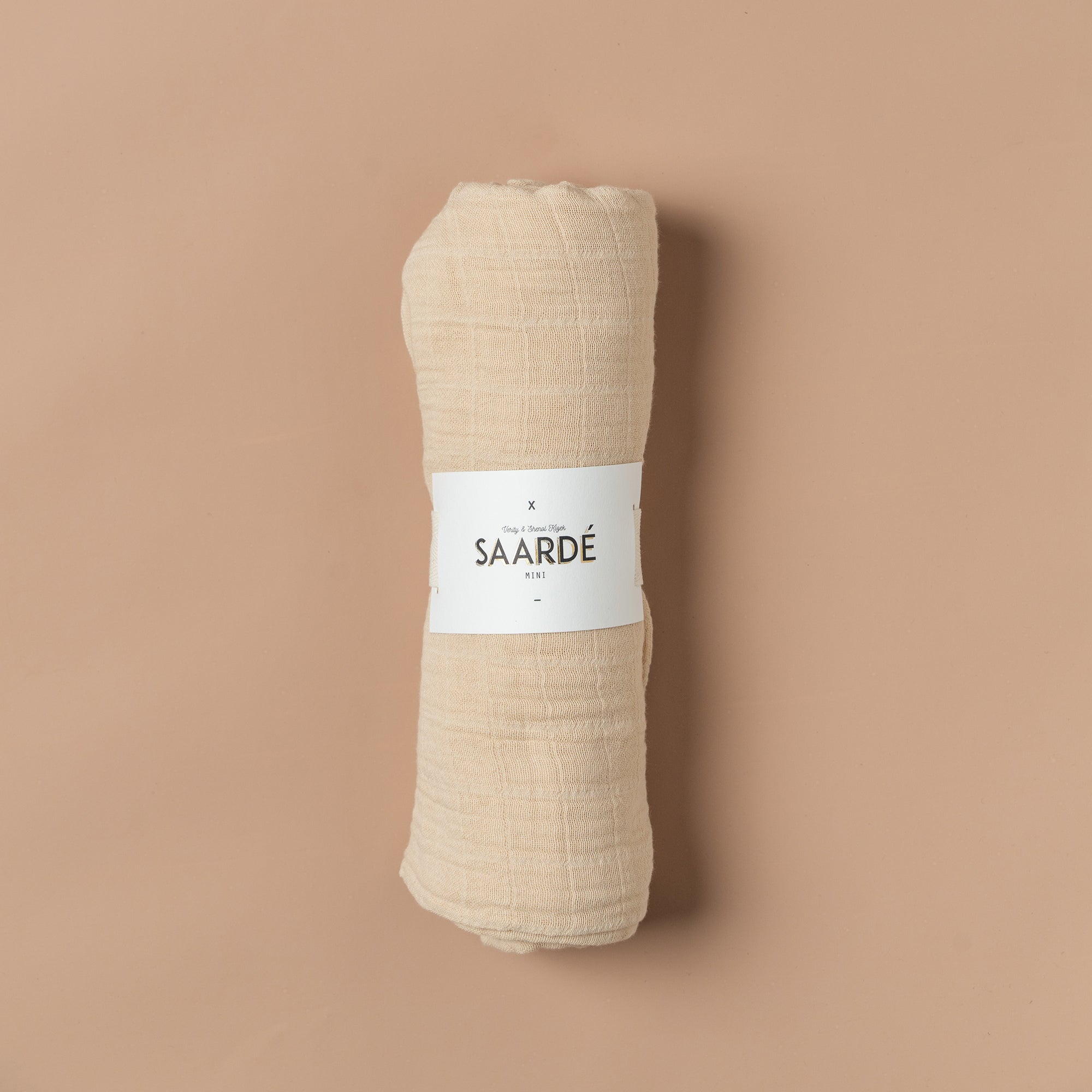 Soft & Breathable Baby Muslin Light Blanket in Sand Color - Perfect for Nursery, Swaddling & Stroller Use