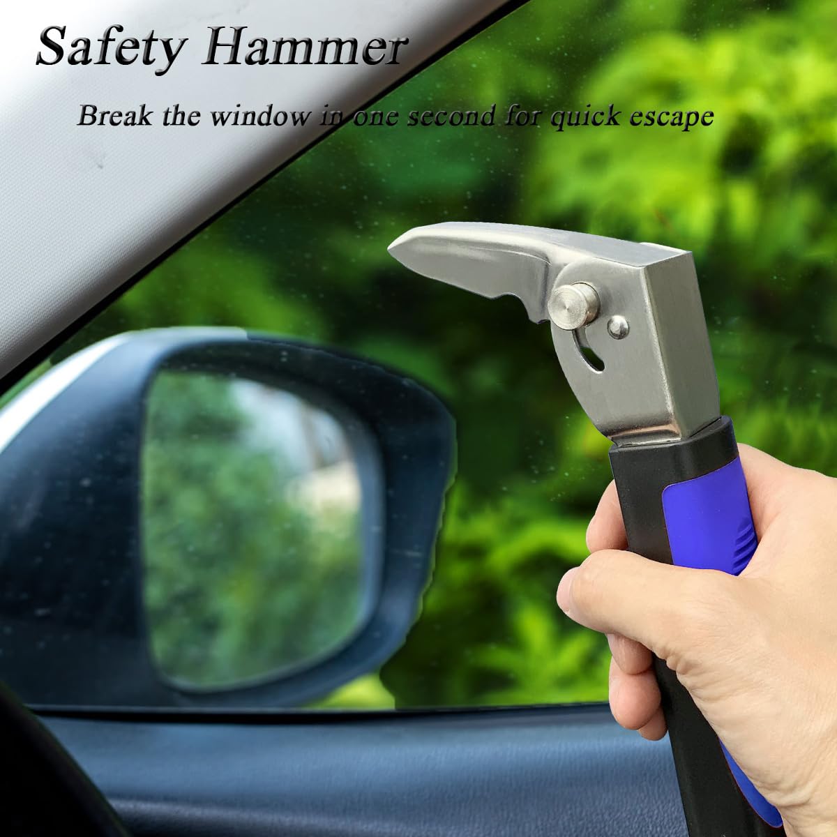Foldable Car Door Handle for Elderly - Adjustable Standing Aid (2-Pack, Blue) - Safe Car Assist for Drivers & Seniors
