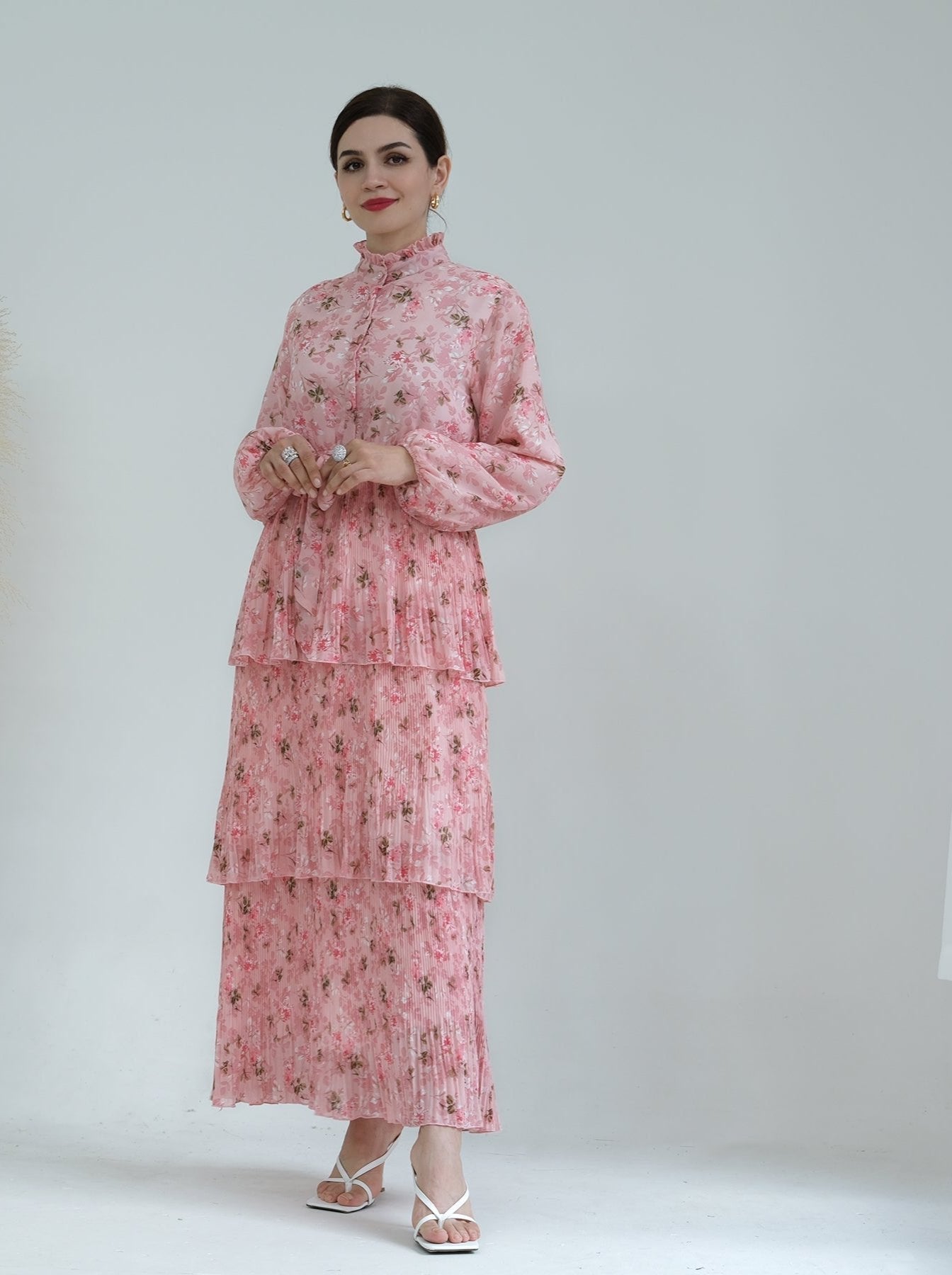 Fleur Maxi Dress in Perfect Pink - Elegant Flowy Long Dress for Women, Summer Beach Wedding Party Outfit