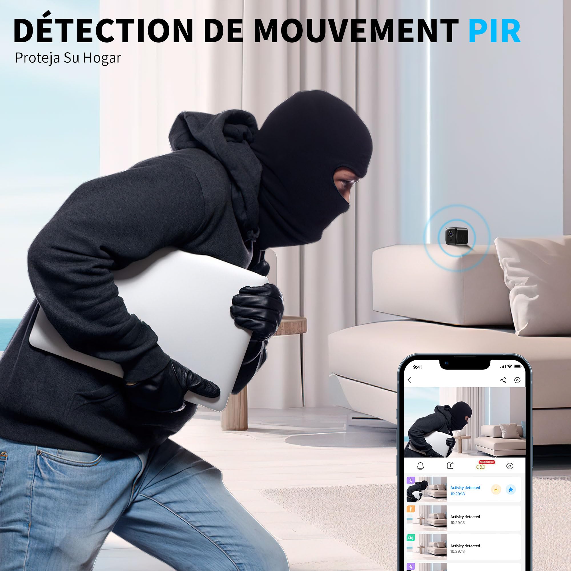 Tiantianle WiFi Spy Camera 1080P HD - Mini Wireless Indoor Security Camera with Night Vision, Remote Monitoring & Motion Detection - Perfect for Home, Office, and Baby Monitoring