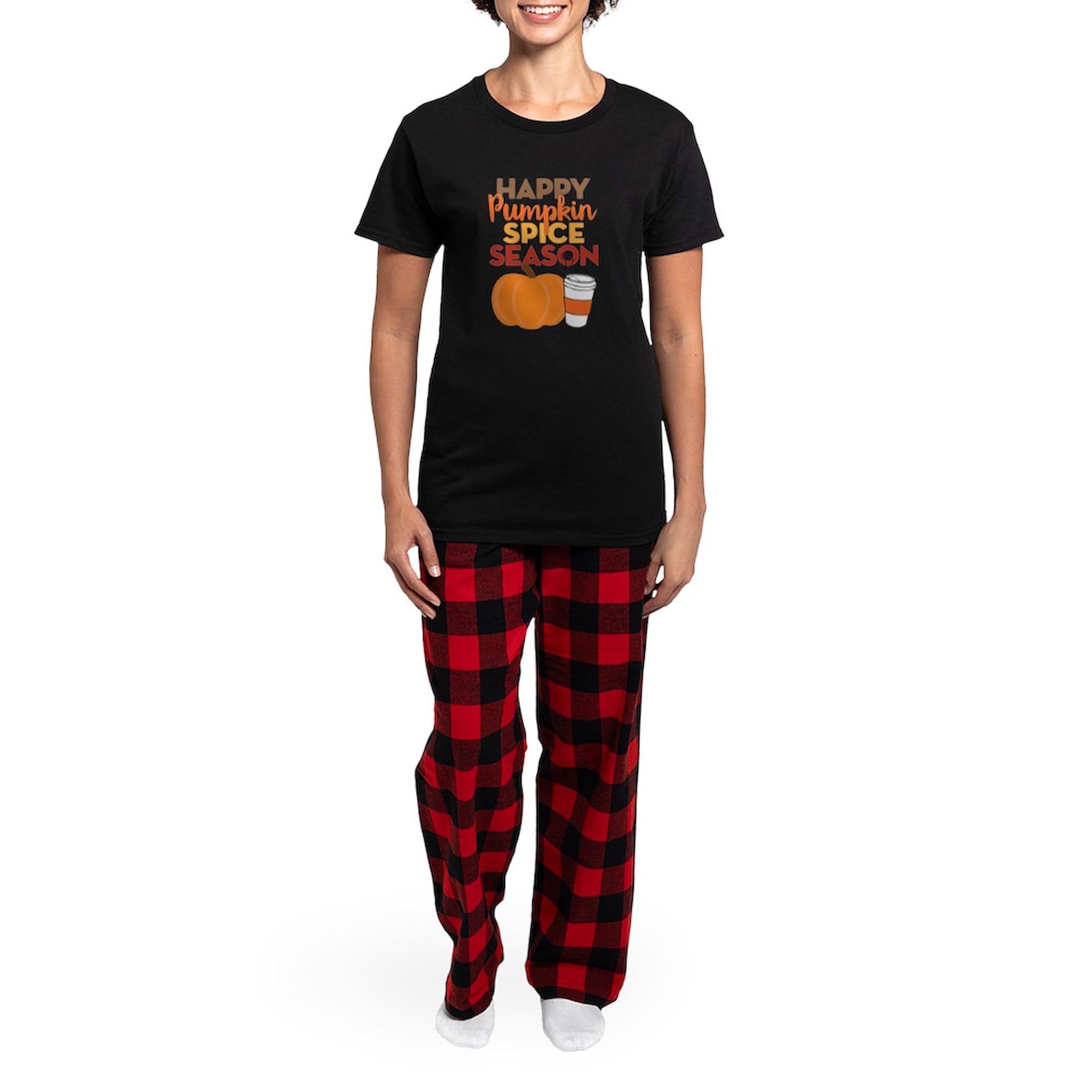 Pumpkin Spice Season Women's Pajama Set - Comfortable Novelty Sleepwear PJs for Fall & Winter | Cozy Lounge Wear for Halloween, Thanksgiving & Christmas