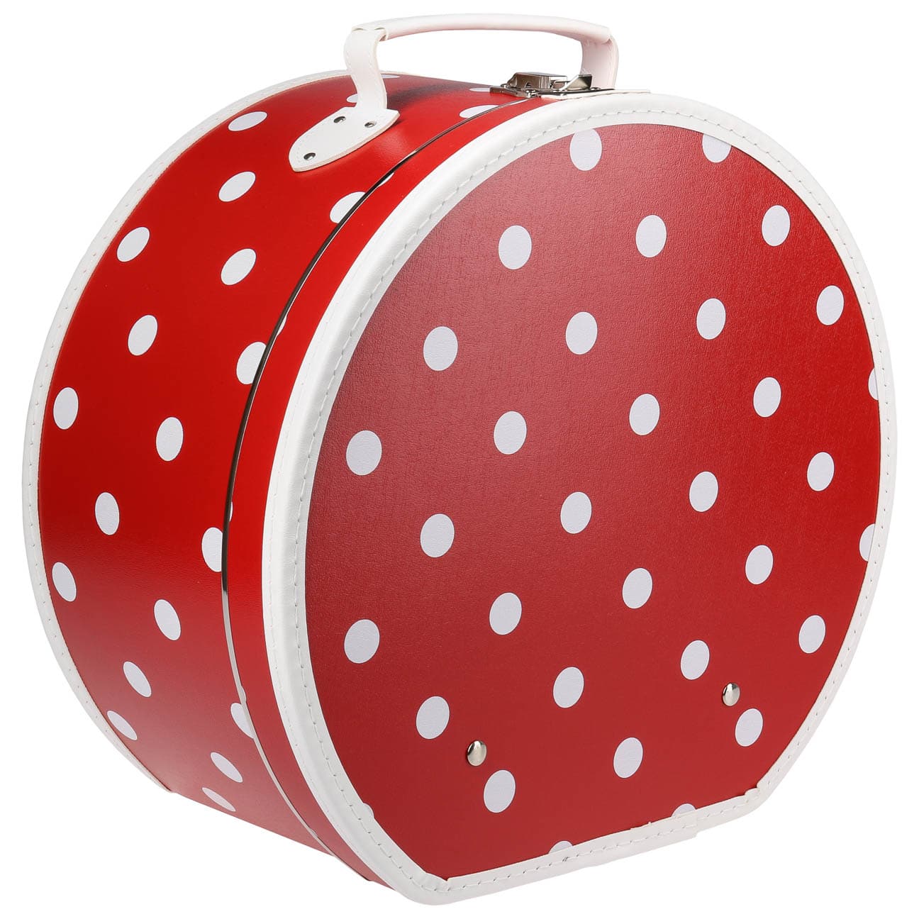 Lierys Red Polka Dot Hat Box - Stylish Storage for Hats, Scarves & Accessories | Perfect for Travel, Home Decor & Gift Giving