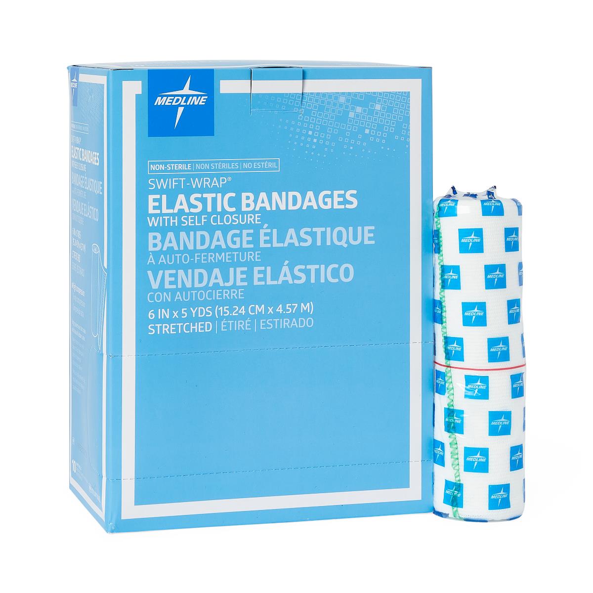 Swift Wrap Elastic Bandages for Sports & Medical Use - Adjustable Compression Support for Ankle, Wrist & Knee - Various Sizes Available