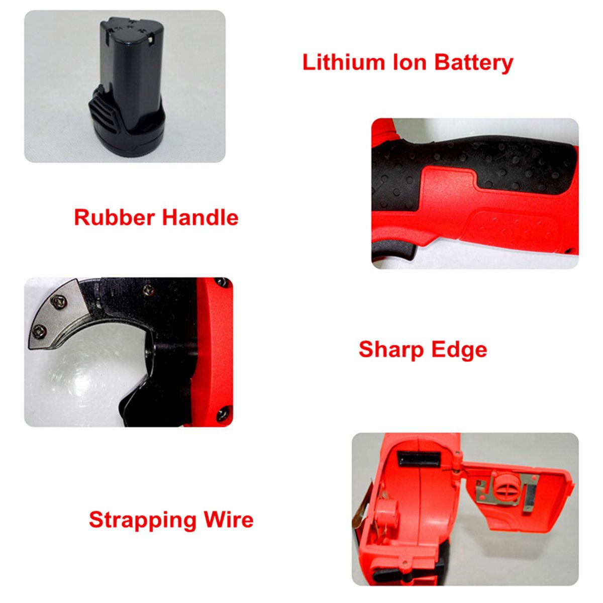 ELEOPTION Automatic Rebar Tying Machine - Electric Handheld Rechargeable Construction Tool with 5 Tying Wires (8-34mm Wire Capacity) - Perfect for Concrete Reinforcement, Steel Bar Binding & DIY Building Projects