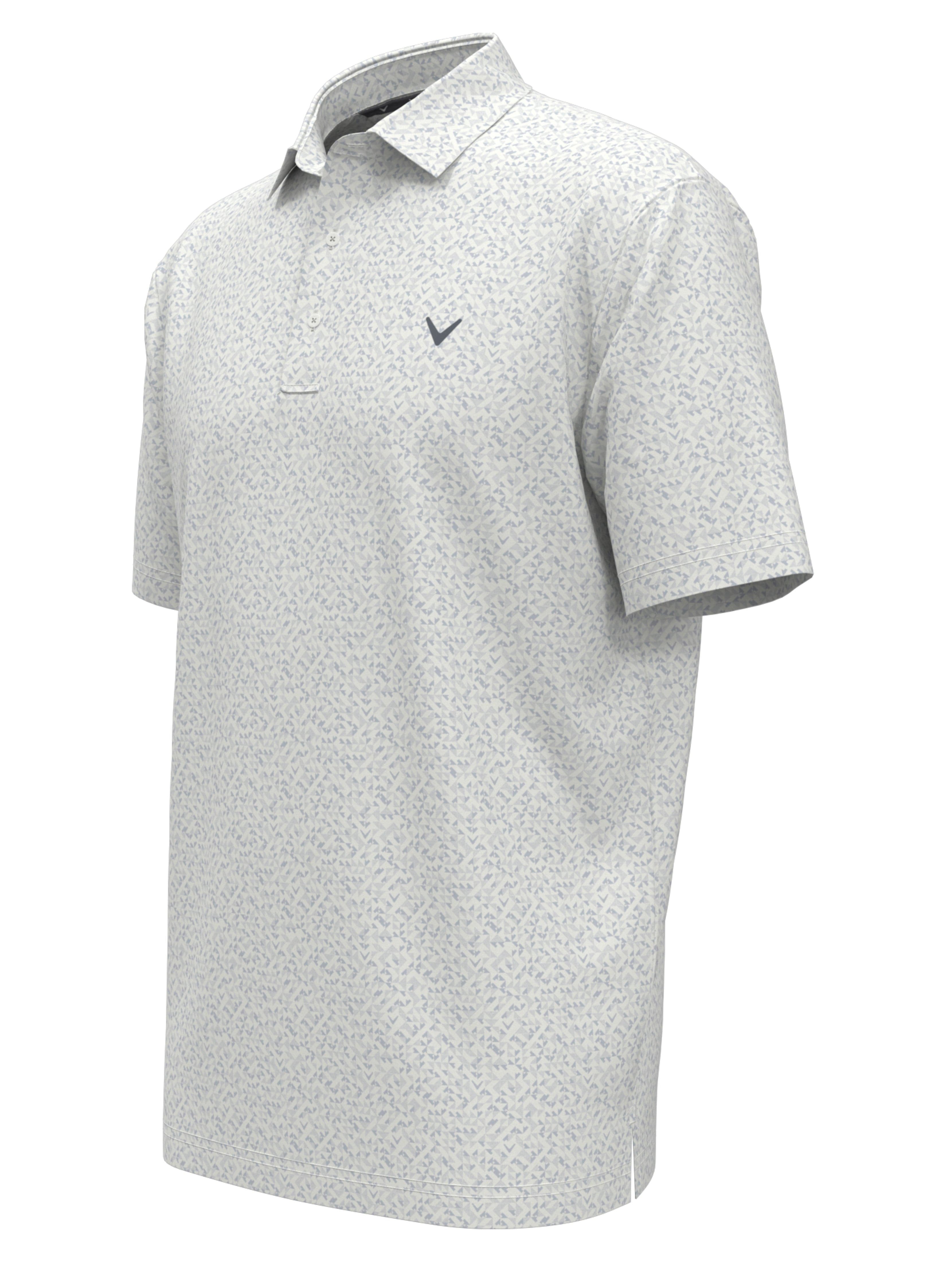 Men's Linear Chevron Print Golf Polo Shirt - Breathable & Stylish for Golf, Casual Wear & Outdoor Activities